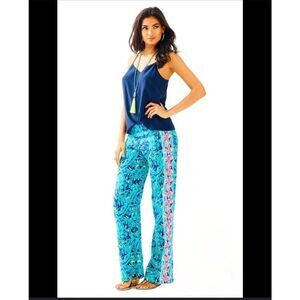33" BAL HARBOUR PALAZZO PANT IN INDIGO MIDNIGHT COVE ENGINEERED PANTS